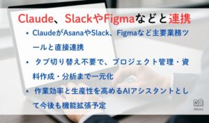 Claude、SlackやFigmaなどと連携