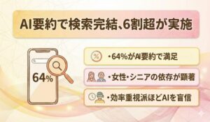 AI要約で検索完結、6割超が実施