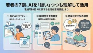 若者の7割、AIを「疑い」つつも理解して活用