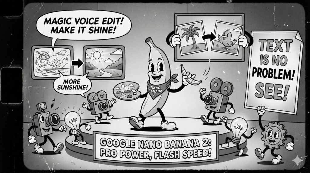 Aibrary編集部でNano Banana2を試してみた:テンプレート「古いアニメ」