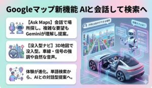 Googleマップ新機能　AIと会話して検索へ
