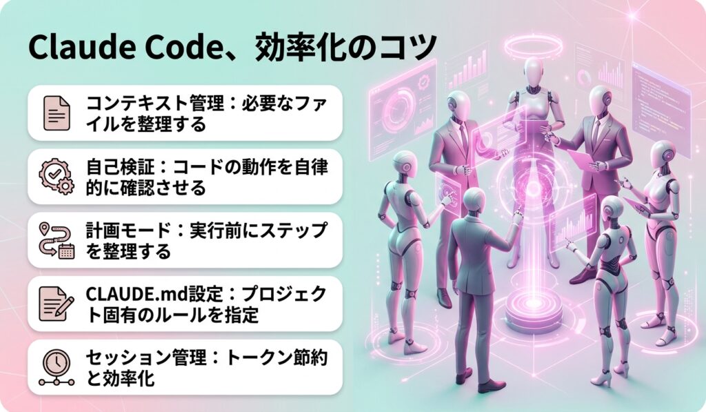 Claude Code、効率化のコツ
