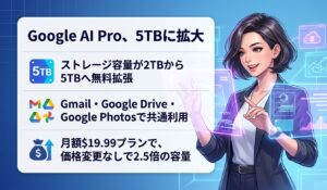 Google AI Pro、5TBに拡大
