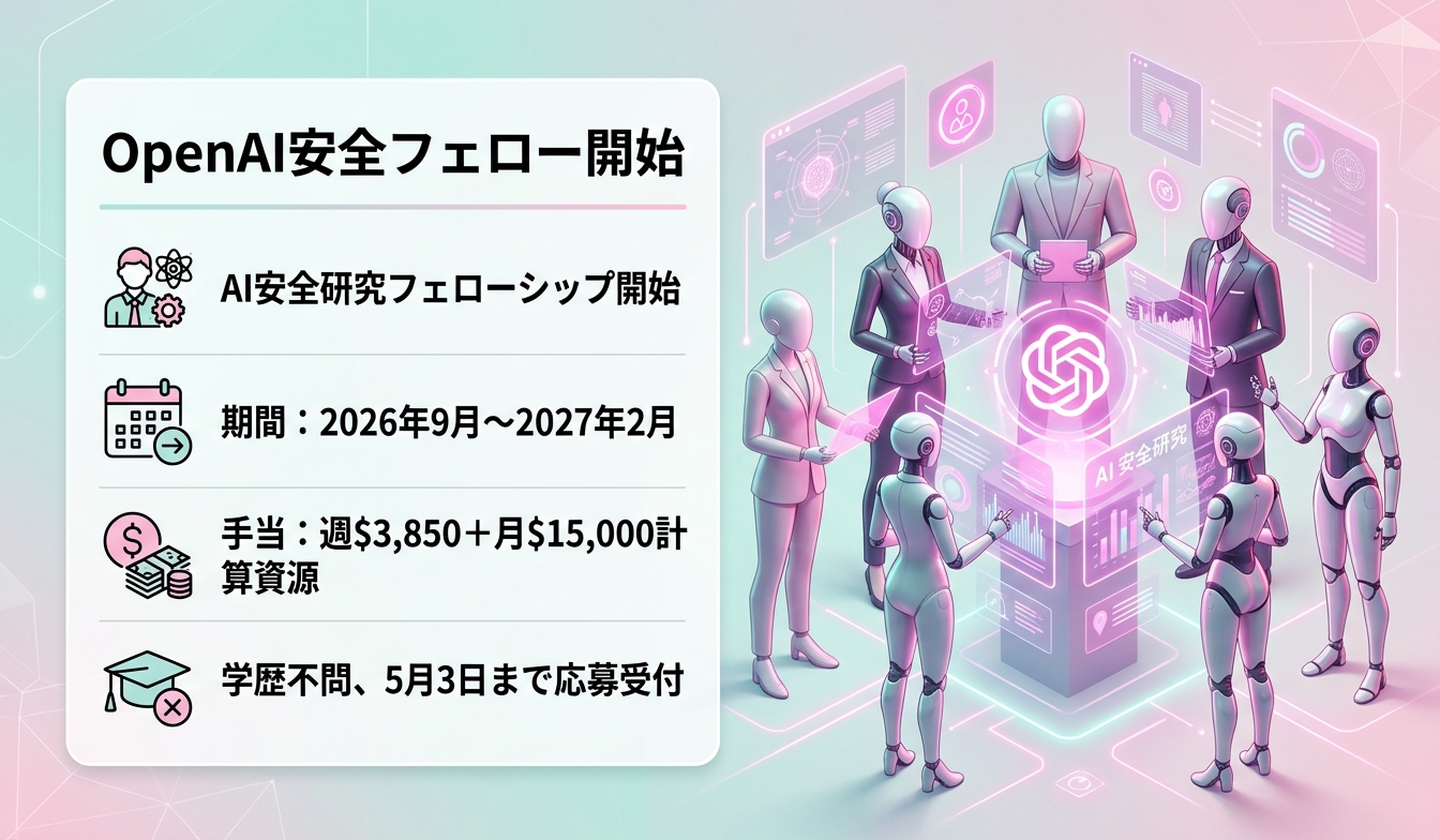 OpenAI、安全フェローシップ募集開始