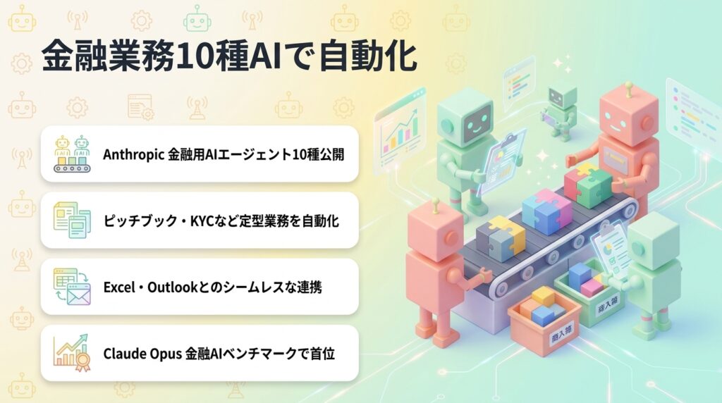 金融業務10種AIで自動化