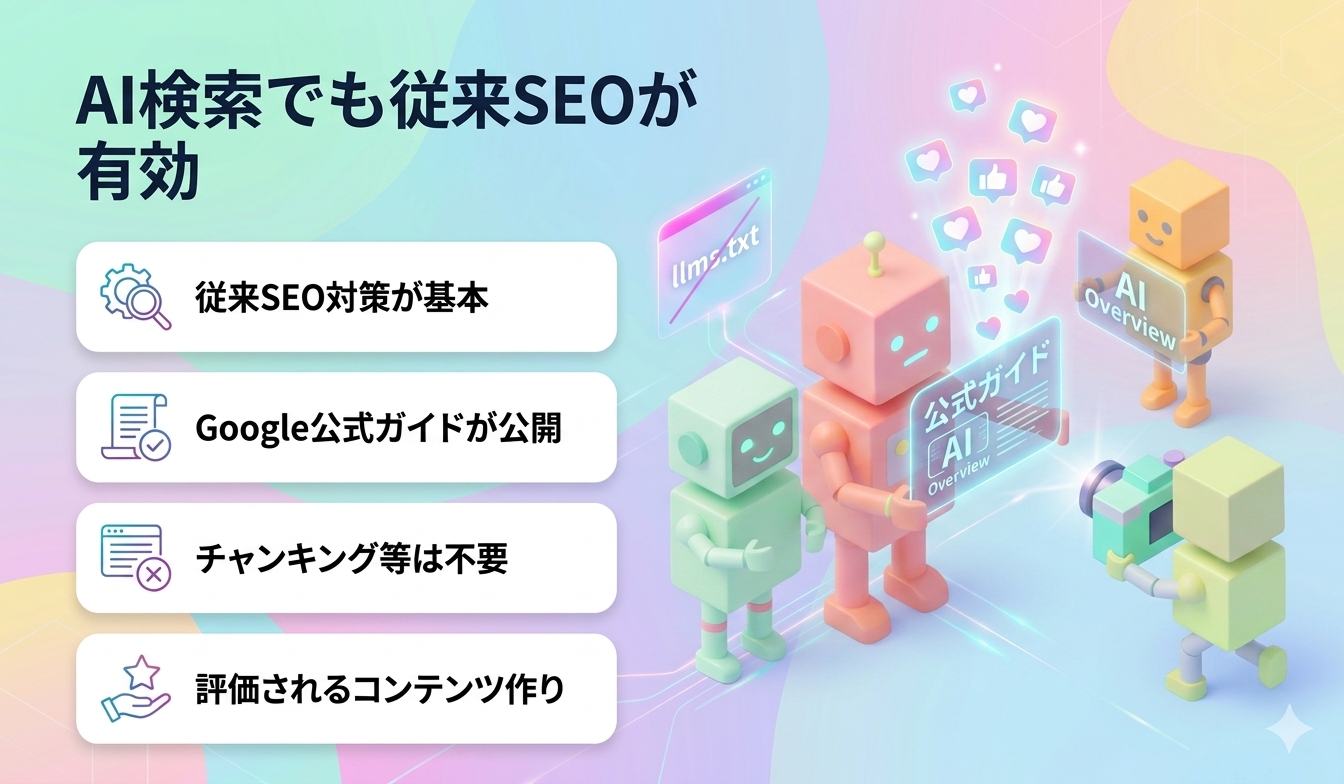 AI検索でも従来SEOが有効