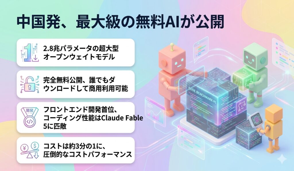 中国発、最大級の無料AIが公開