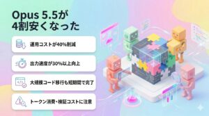 Opus 5.5が4割安くなった
