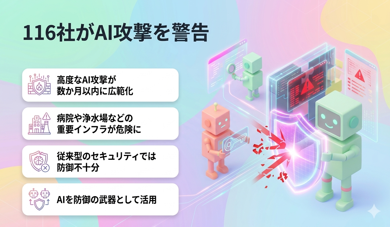 116社がAI攻撃を警告
