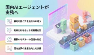 国内AIエージェントが実務へ