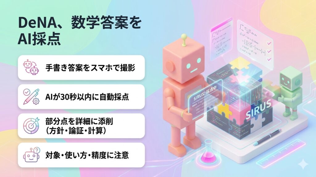 DeNA、数学答案をAI採点