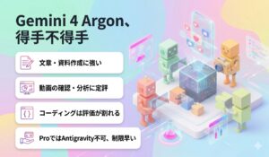 Gemini 4 Argon、得手不得手