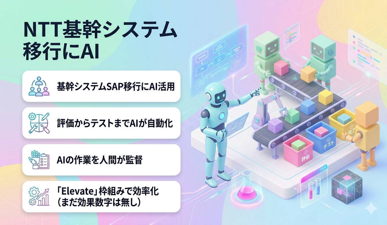 NTT基幹システム移行にAI