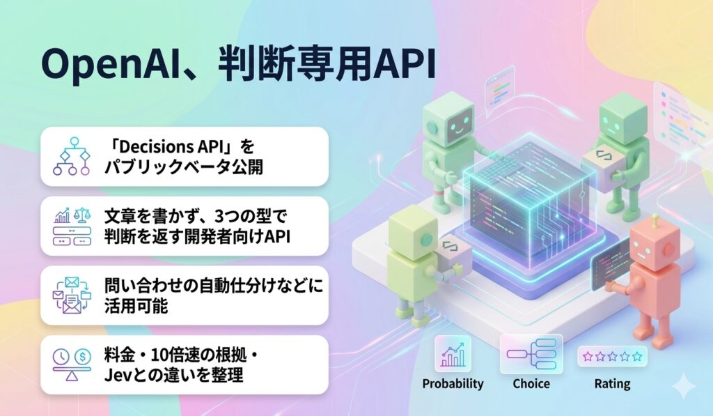 OpenAI、判断専用API