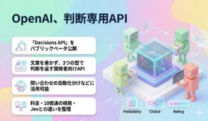 OpenAI、判断専用API